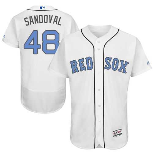 Boston Red Sox #48 Pablo Sandoval White Flexbase Authentic Collection Father's Day Stitched MLB Jersey